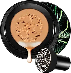 Base Moisture Cushion Cc Cream Para Pele Madura - Corretivo Impecável Bb Cream Com Esponja De Cogumelo, Almofada De Ar À Prova D'Água De Longa Duração, Maquiagem Natural De Mel E Pinho, Tom