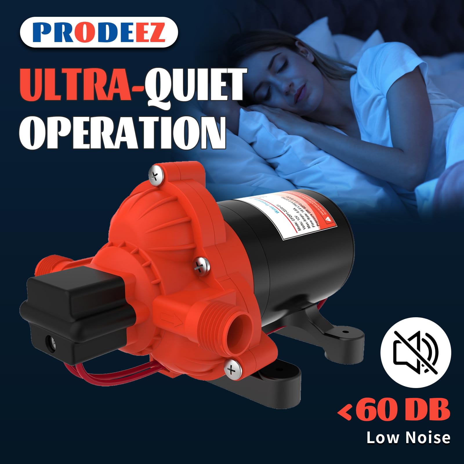 Pompa samozasysająca z membraną wodną serii 33 12 V 4,0 GPM 50PSI Rv/Marine 12 V DC Zapotrzebowanie świeże