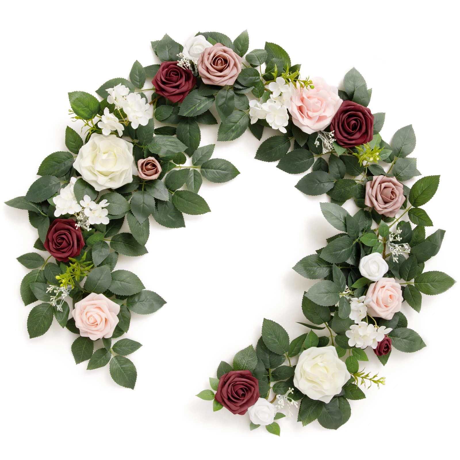 Amazon.com: Ling's moment 5FT Burgundy Artificial Flower Garland