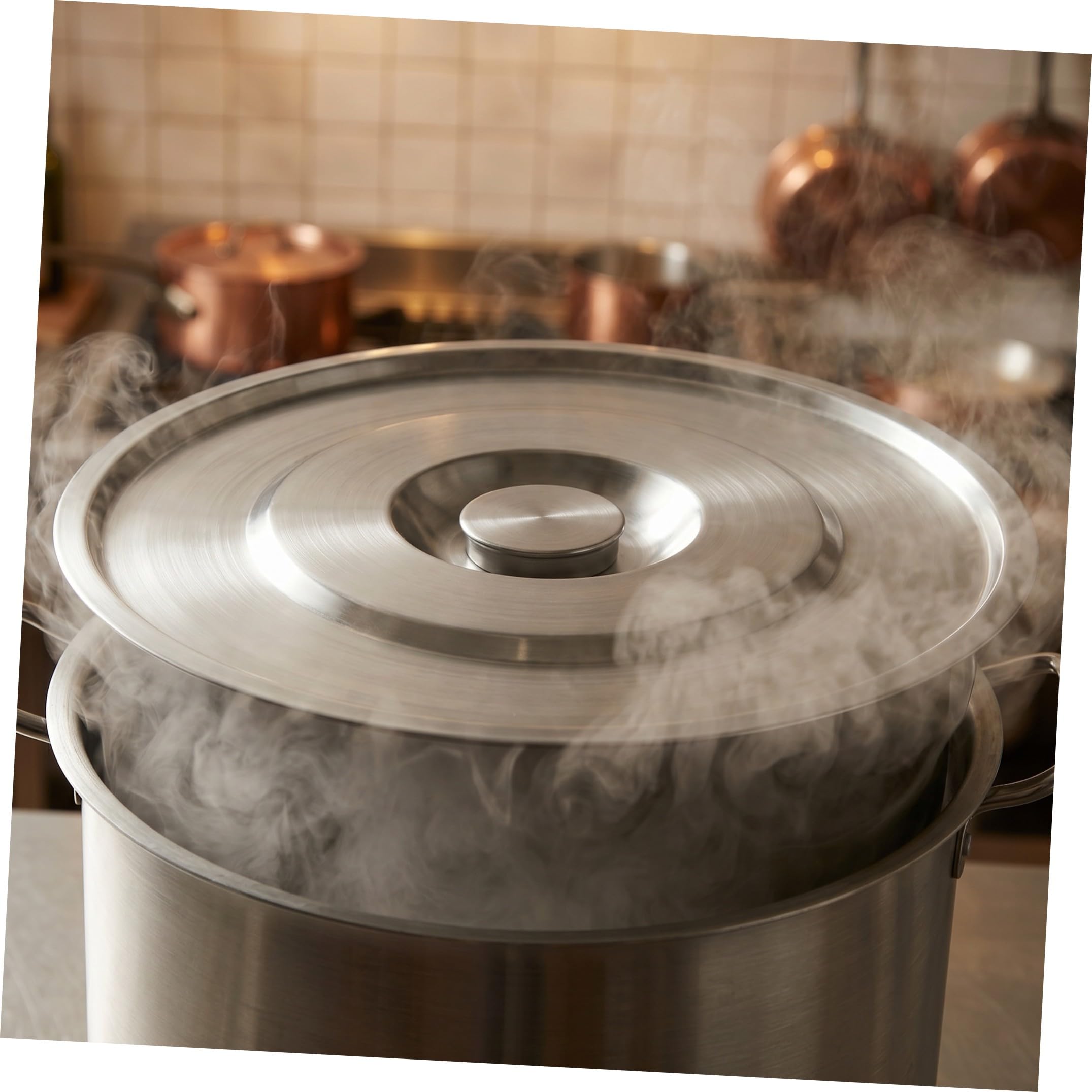 2 Pezzi Coperchio per Pentola in Acciaio Inossidabile Spesso con Manico, Resistente e Facile da Pulire, per Cucine Commerciali e Domestiche, Colore Argento