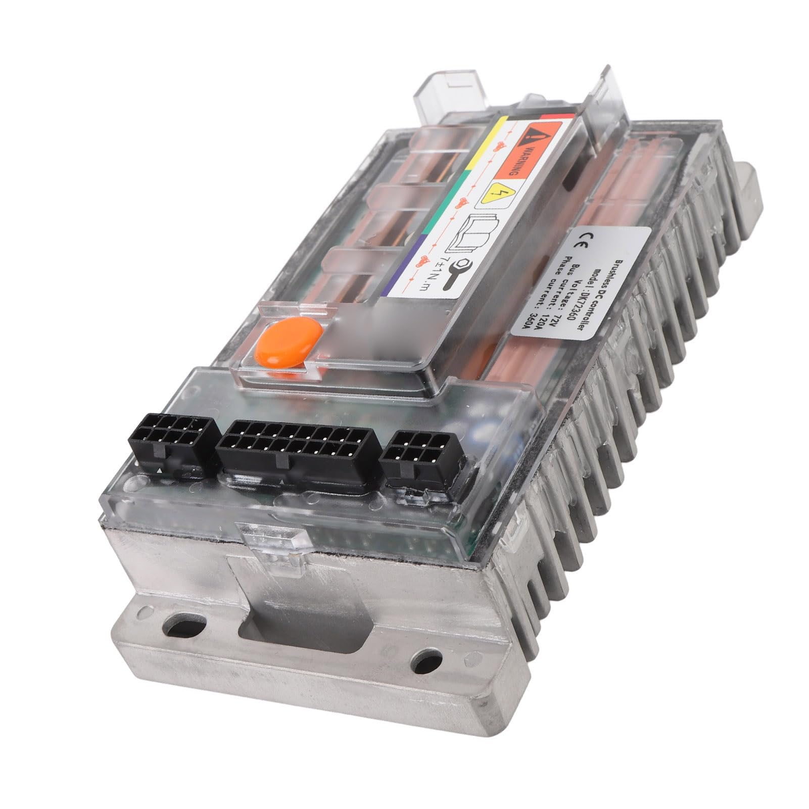 AMONIDA Elektryczny Sterownik Bezszczotkowy, Sterownik Motocykla Elektrycznego 72 V DK72360 Bezszczotkowy Silnik Prądu Stałego SineWave z przezroczystą obudową, do Silnika QS o Mocy do 3000 W