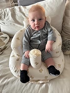 Momsnug Baby Beach ChairInflatable Baby Seat for Babies 3 Months and Up,Summer Bumbo Seat for Learning to Sit, Feeding, Camping