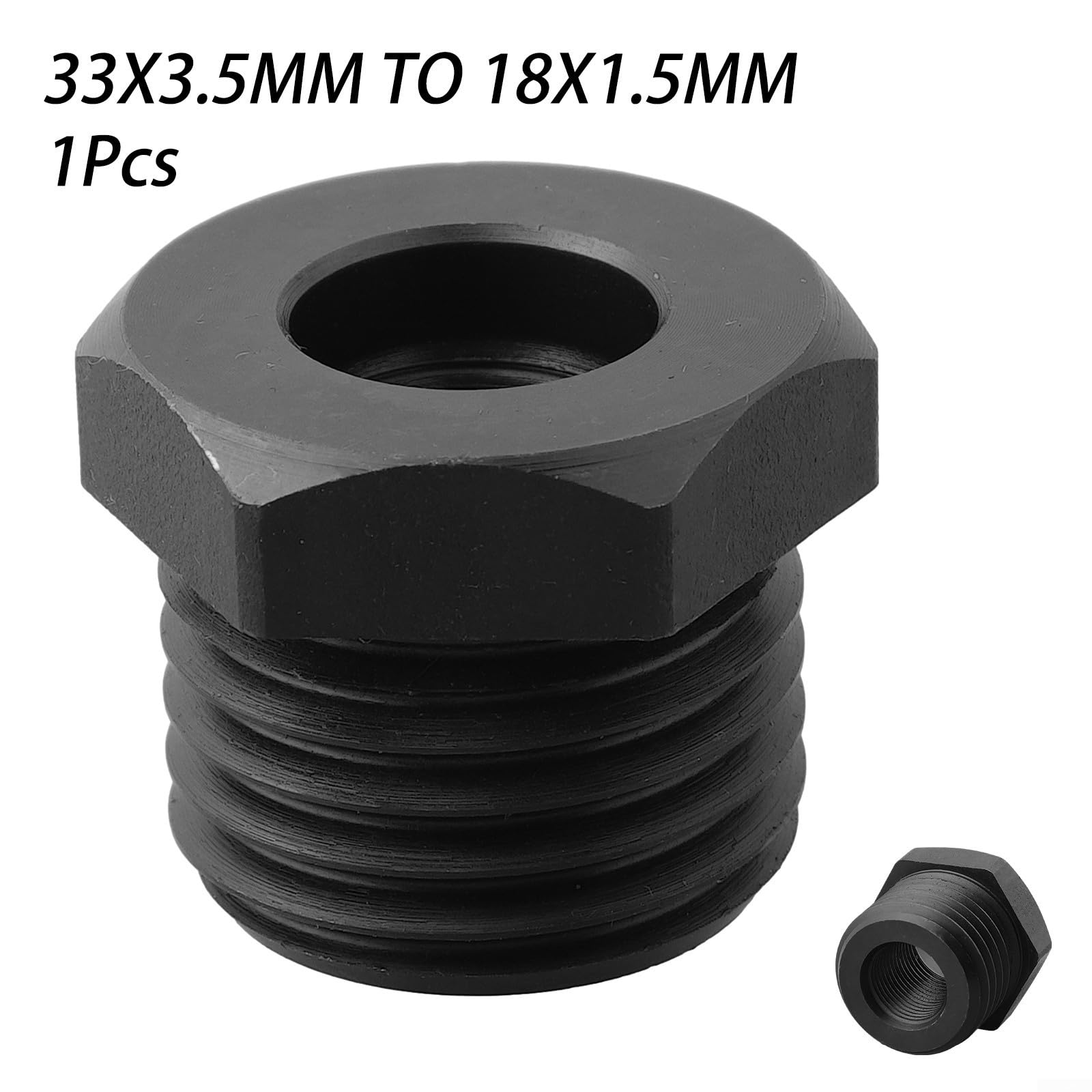 Adapter wrzeciona do tokarki do obróbki drewna konwertuj 33 x 3,5 mm na 18 x 1,5 mm gwint uchwytu adapter śruba do tokarki drewna akcesoria do narzędzi tokarskich