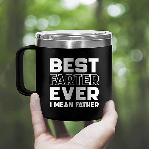 Miniatura 5 de Vaso con texto en inglés "Best Farter Ever I Mean Father Day" (Best Farter Ever I Mean Father), vaso para el Día del Padre, taza de regalo para