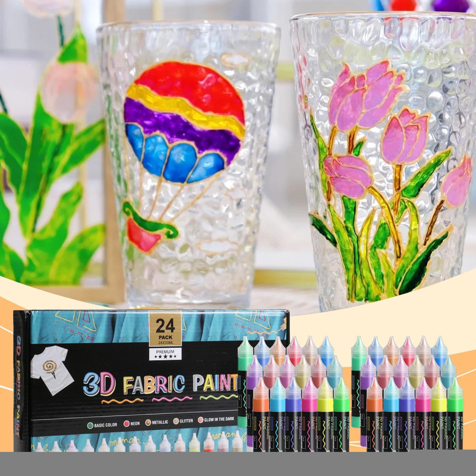 Pittura per Tessuti per l'Abbigliamento Kit per la Decorazione di Tela con