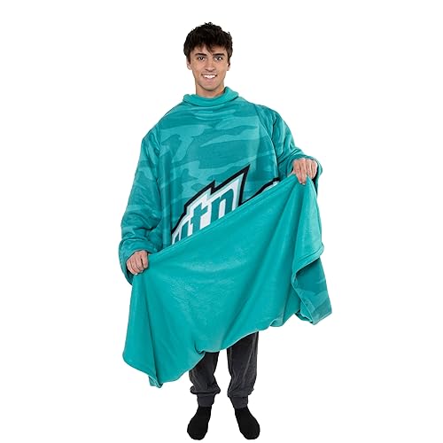 Snuggie Fleece Reversible Mountain Dew Baja Blast | The Original Wearable Blanket with Sleeves and Pocket for Adults | Two Side Soft Warm Cozy | For Gaming TV and Travel | Comfort Gift for Her or Him - Mountain Dew Baja Blast