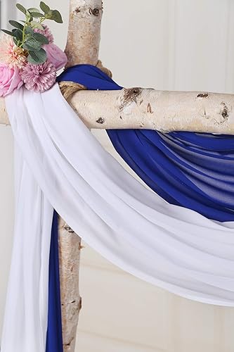 Miniatura 3 de Sherway 2 paneles de gasa cortinas de tela para bodas, paneles de cortina de telón de fondo, decoración de ceremonia de recepción (27 x 216