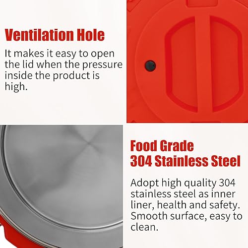 Miniatura 5 de Contenedor de sopa aislado de 7.9 galones, calentador de alimentos comerciales para alimentos calientes y fríos, caja caliente para catering,