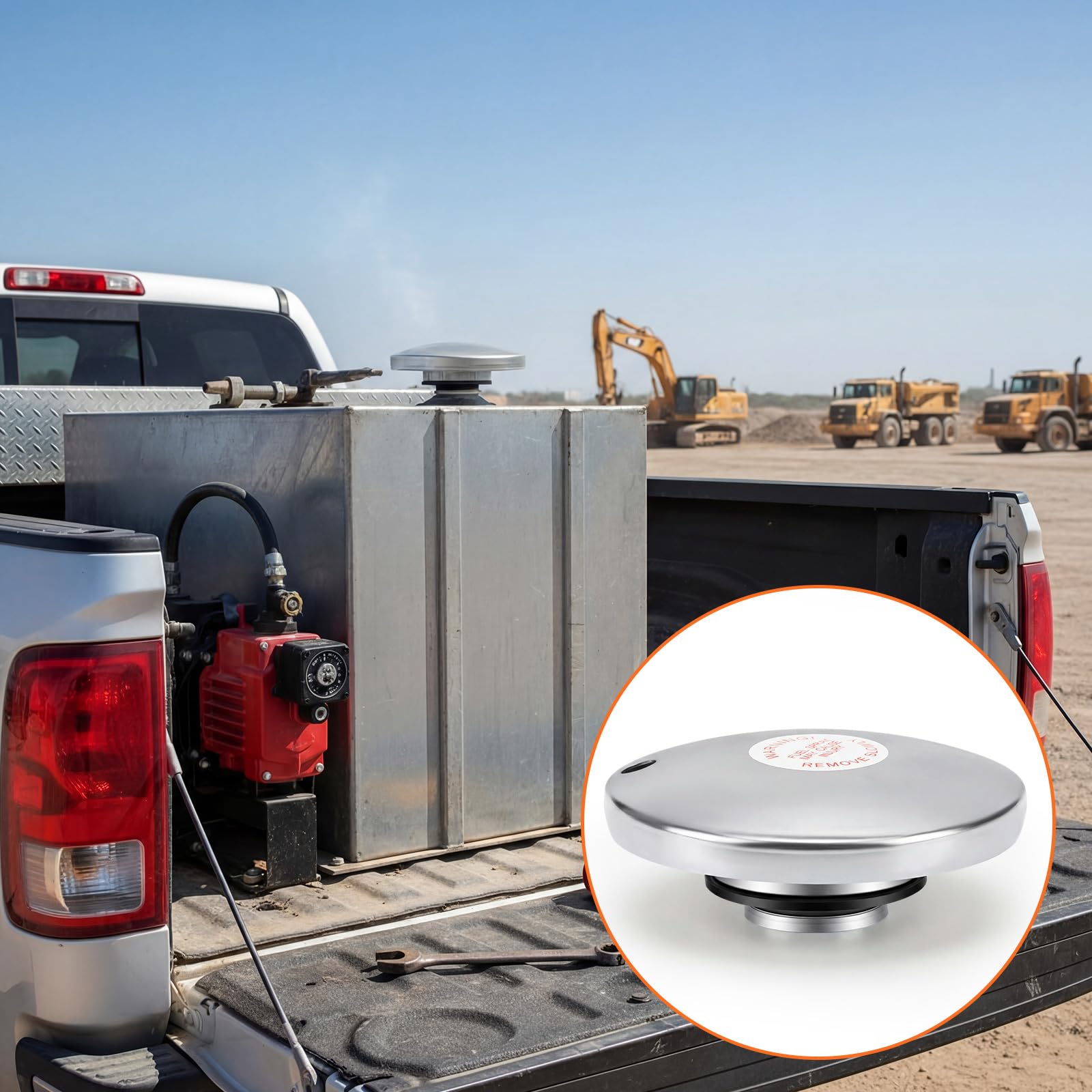 Frienda 2 tapas de tanque de transferencia ventiladas para tanque de combustible diésel, tapa de gas de combustible de presión de ventilación para base de 2 pulgadas para transferencia de diésel, caja
