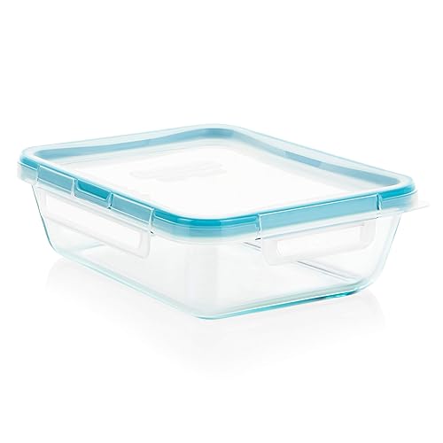 Snapware 6cup total solution rectangle food storage container glass, 9.3