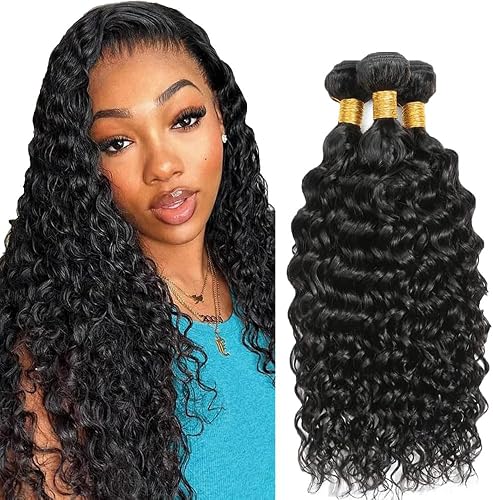 Xddnamei 300g Human Hair Bundles 20 22 24 Inch Water Wave Bundles Human Hair Unp