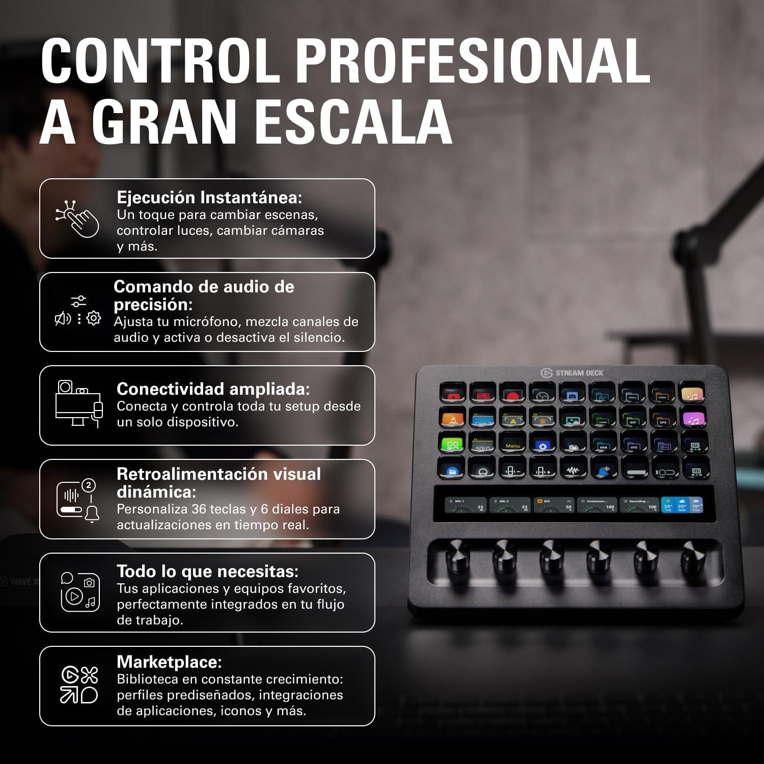 Elgato Stream Deck + XL, plataforma de control