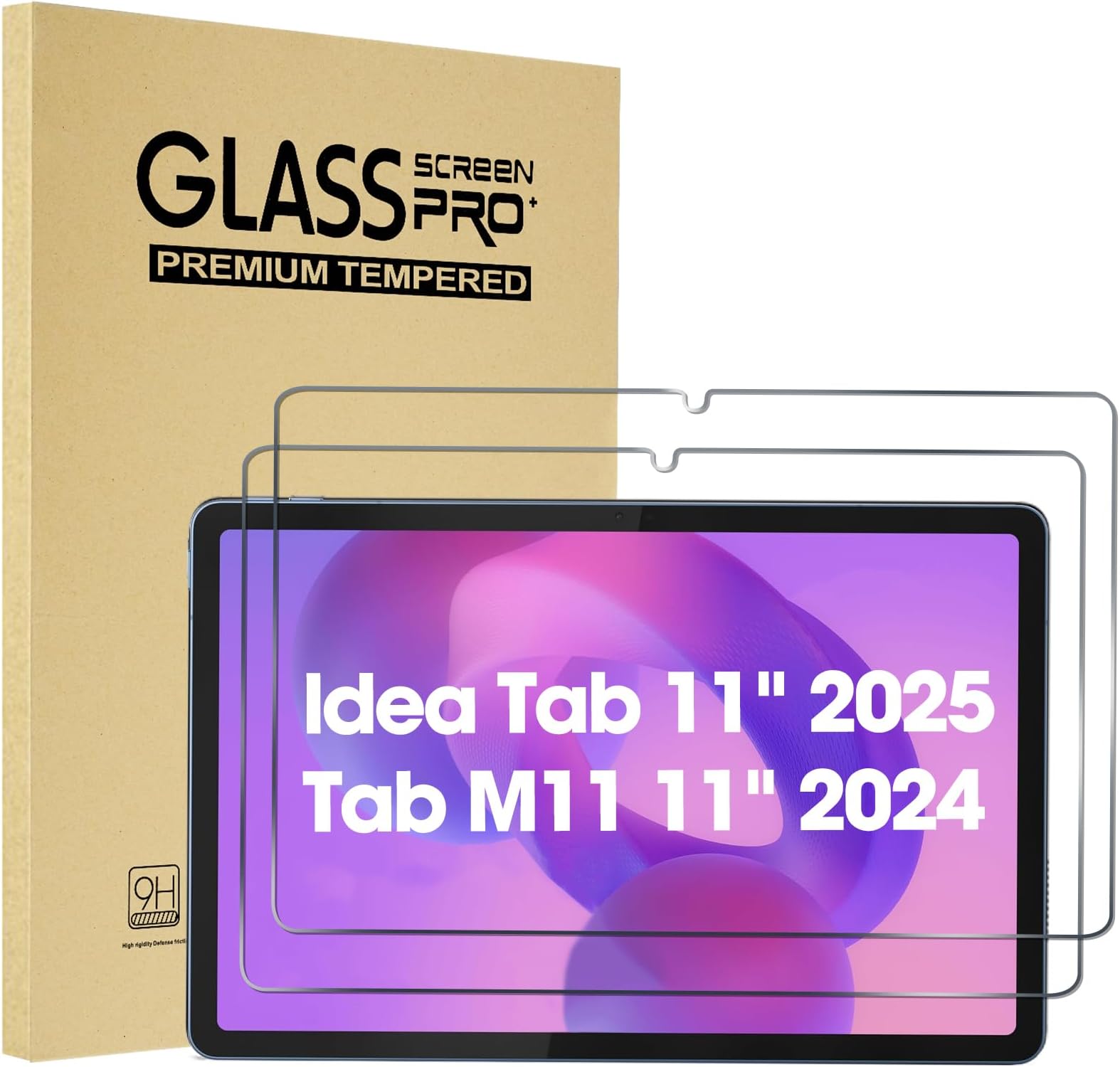 2 Pack Screen Protector for Lenovo Idea Tab 11" 2025/Tab M11/Tab K11 LTE 11" 2024 TB330/TB336, Tempered Glass Film Guard for Lenovo 11" Idea Tab 2025/Tab M11/Tab K11 LTE 2024 Release