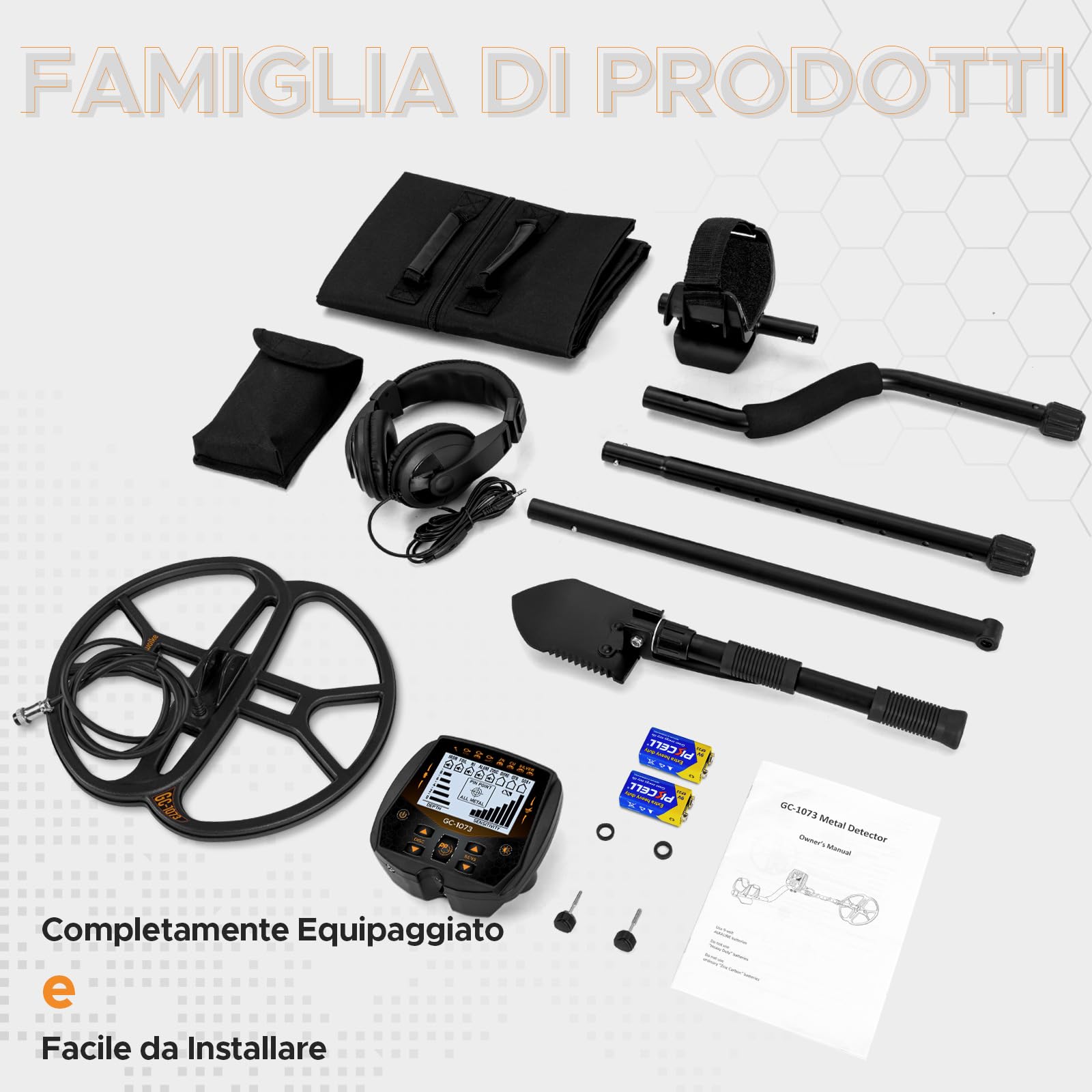 Hazlewolke 33cm detecteur de metaux Professionnel pour Adultes avec Grande Bobine de Recherche étanche Double d, Haute sensibilité et Fonction de pointeur, avec écran LCD rétroéclairé