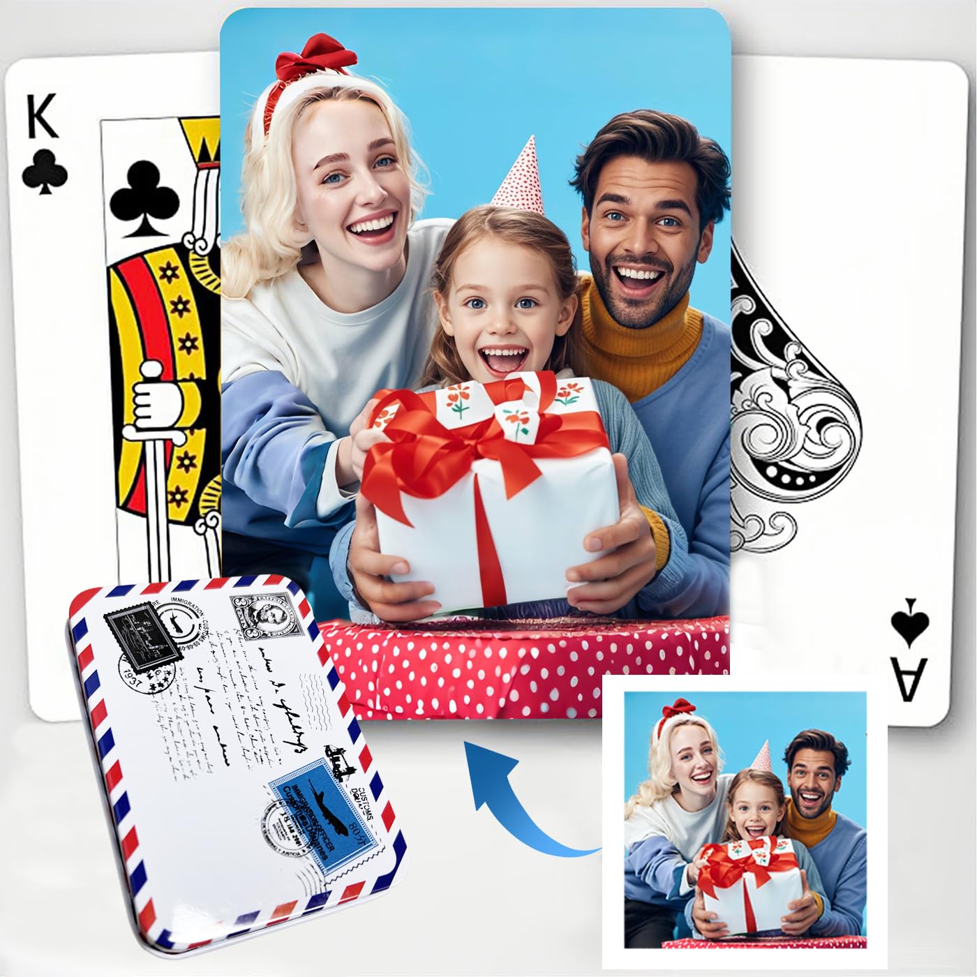 Custom Playing Cards,Personalized Playing Cards with Image and Text — image 1