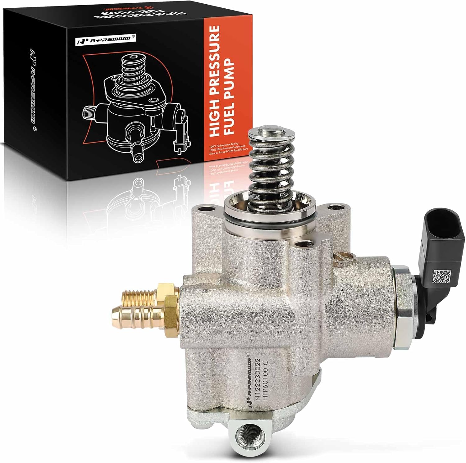 A-Premium High Pressure Fuel Pump Compatible with Volkswagen Jetta, Passat GTI 2006-2008, Eos 2007-2009, Golf R 2012-2013 & Audi A4 2005-2009, A3 2006-2008, TT 2008, A4 Quattro 2005-2009, L4 2.0L