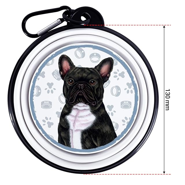 Foto 5 de 7 de Cuenco portátil plegable negro con mosquetón para alimentación sobre la marcha, cuenco para mascotas