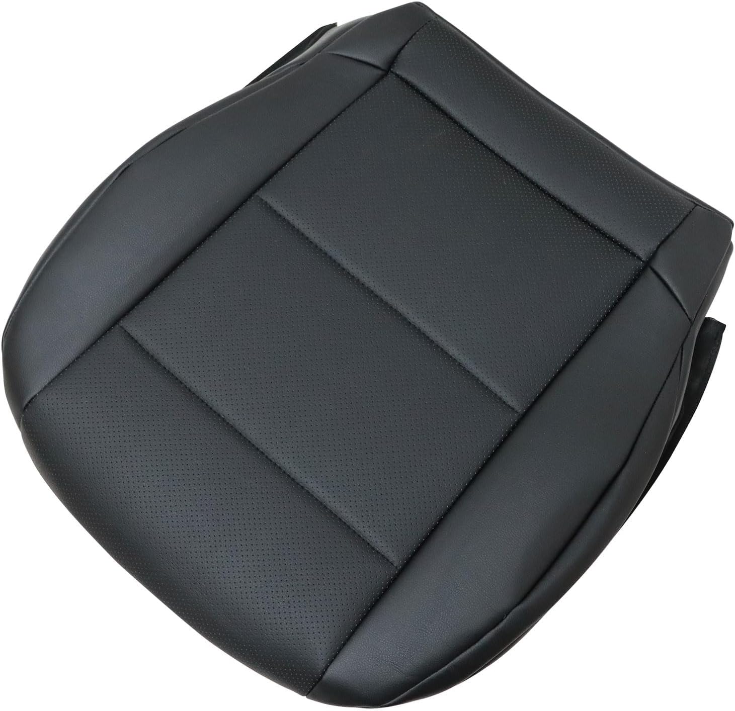 SecosAutoparts Driver or Passenger Side Bottom Replacement Perforated Black Leather Black Line Seat Cover Compatible with Mercedes Benz C230 2005 2006 2007