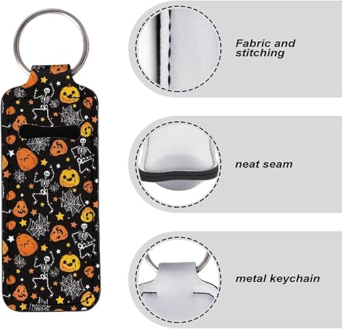 Miniatura 6 de Suobstales Chapstick - Llavero con clip en la manga de la bolsa para palillo labial, funda para bálsamo labial, protector de lápiz labial