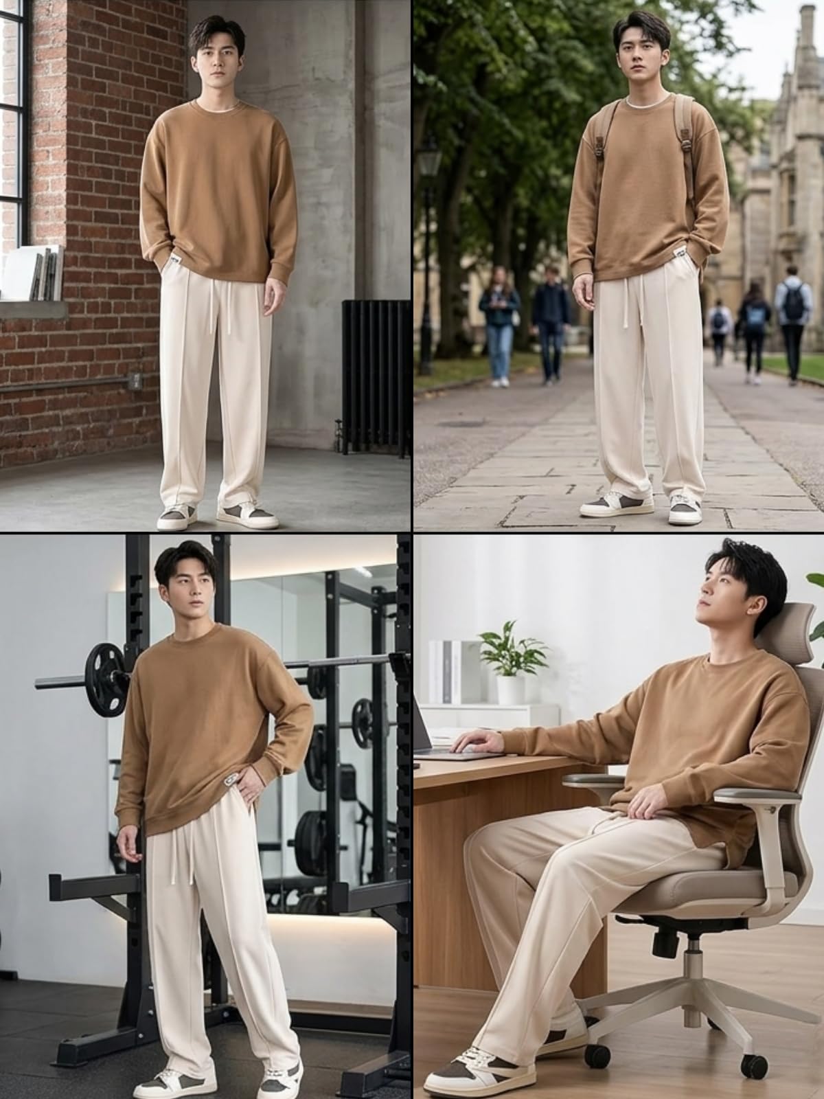 GRECIILOOKS Men's Lycra Cargo Track Pants β Loose Fit Joggers for Men | Korean Style Travel & Lounge Wear with Pockets 3