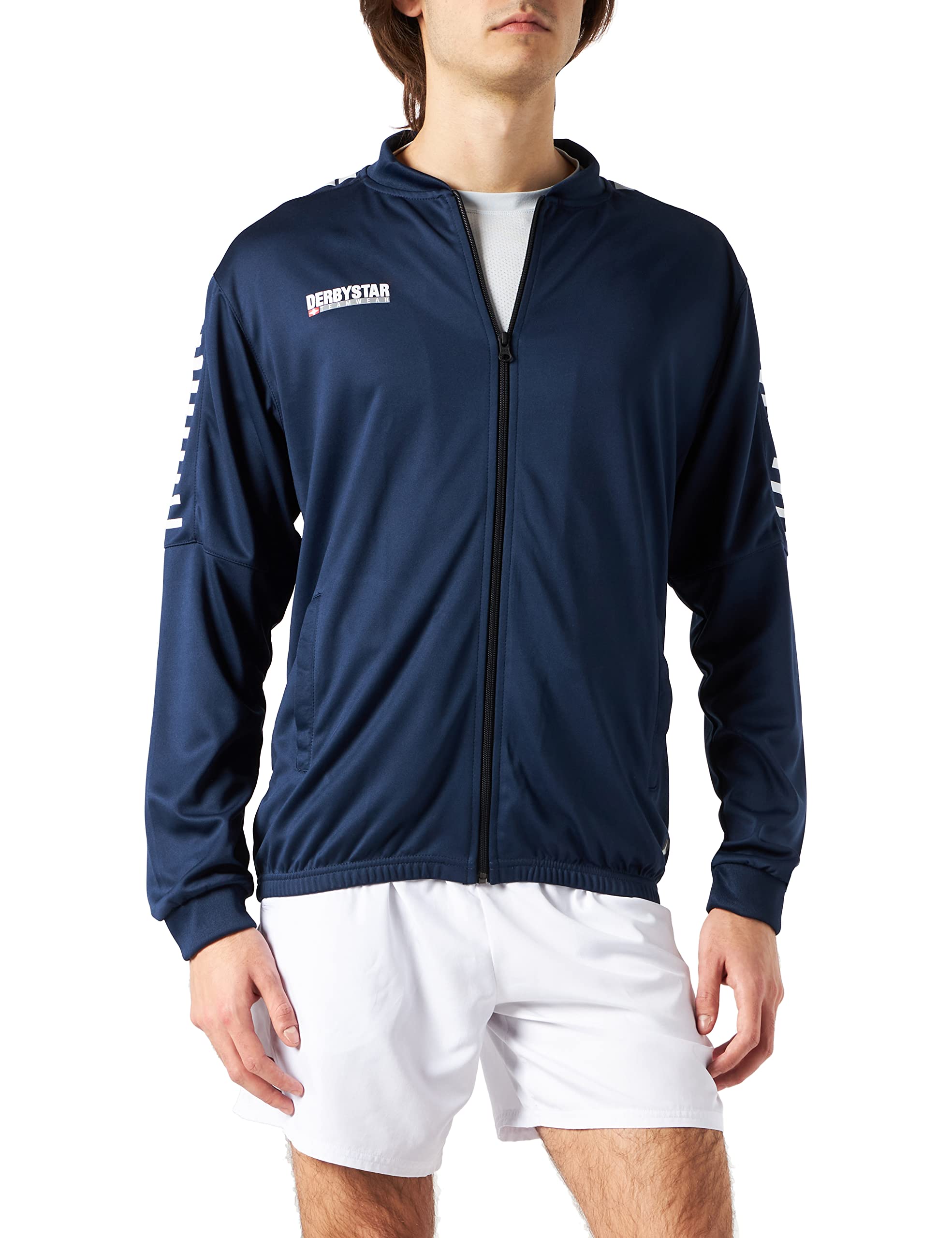 Derbystar Hyper Poly-Work Jacket Unisex Jacket - Navy White, XXX-Large