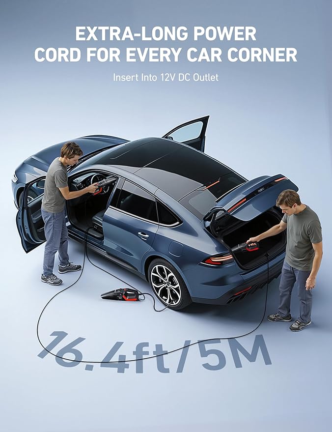 Aspiradora de Mano Inalámbrica 4 en 1 con Inflador y Filtro miniatura 7