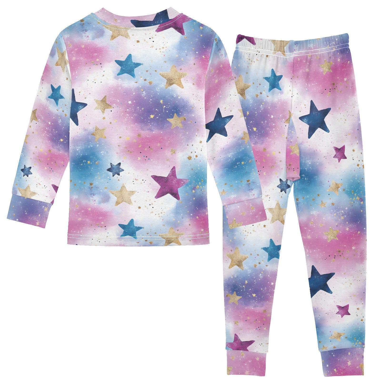 UMIRIKO Color Star Tie Dye Pajamas Sets 2 Pieces Pjs Sleepwear Clothes Long Sleeve Lounge Set 3T 202b8334