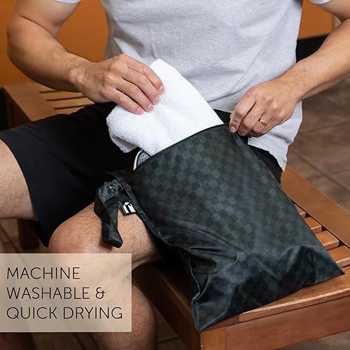 Miniatura 3 de Bumkins Roamio Waterproof Wet Bag for Baby, Travel, Swim Suit, Cloth Diapers, Pump Parts, Pool, Beach, Gym Clothes, Toiletry, Hook to Stroller,