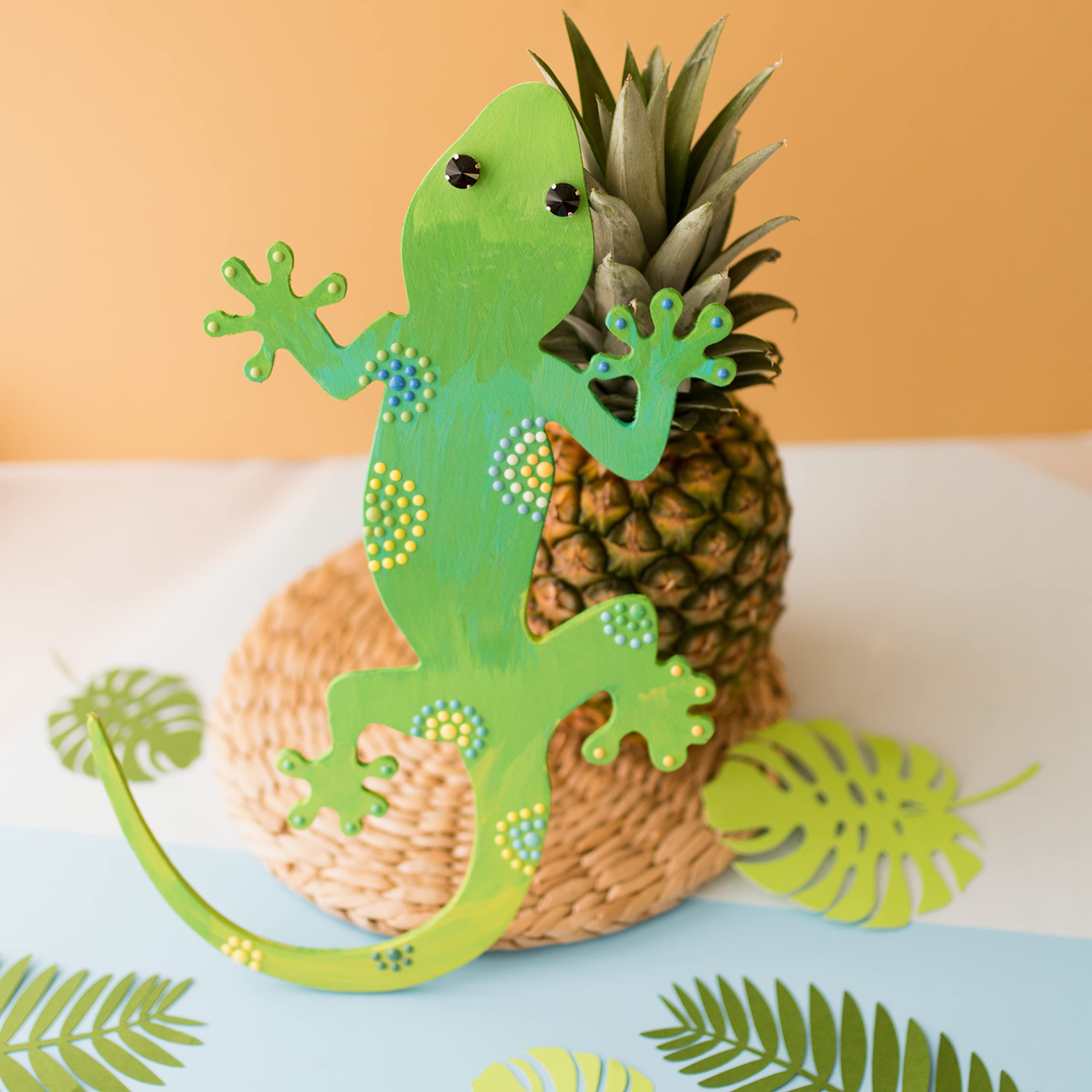 Gecko En Bois Noir – Découpe Décorative (Bütic) – Choix De La Taille, Fabriqué En Allemagne