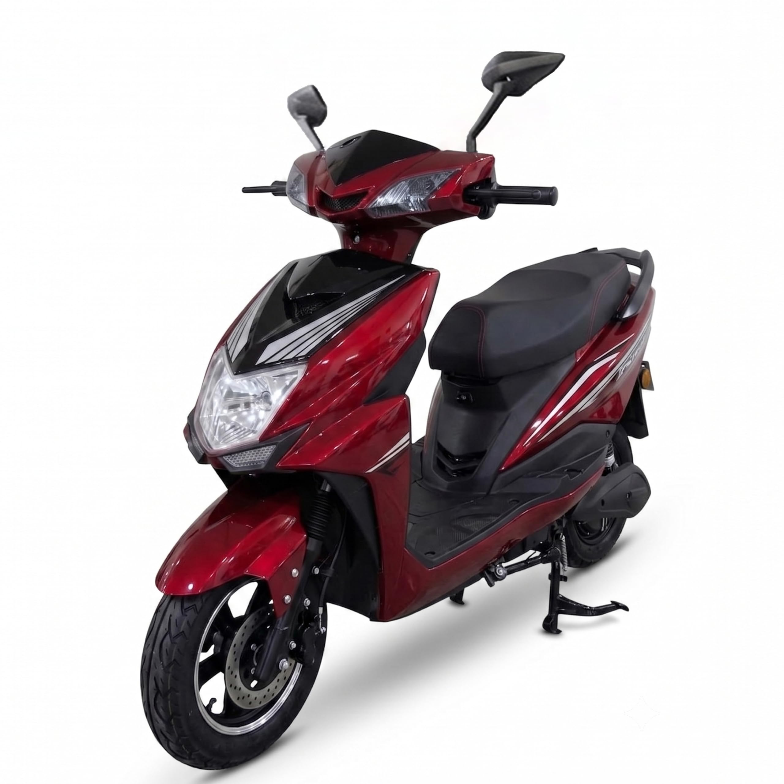 ASAV NON RTO Lithium ION Battery Electric 2-Wheeler with Waterproof BLDC Hub Motor, Disc Brake's, Hydraulic Suspension, 90/90-12 Tubeless Tyres, Central Lock | Up to 80 KM Range Single Light | Cherry-picture-11