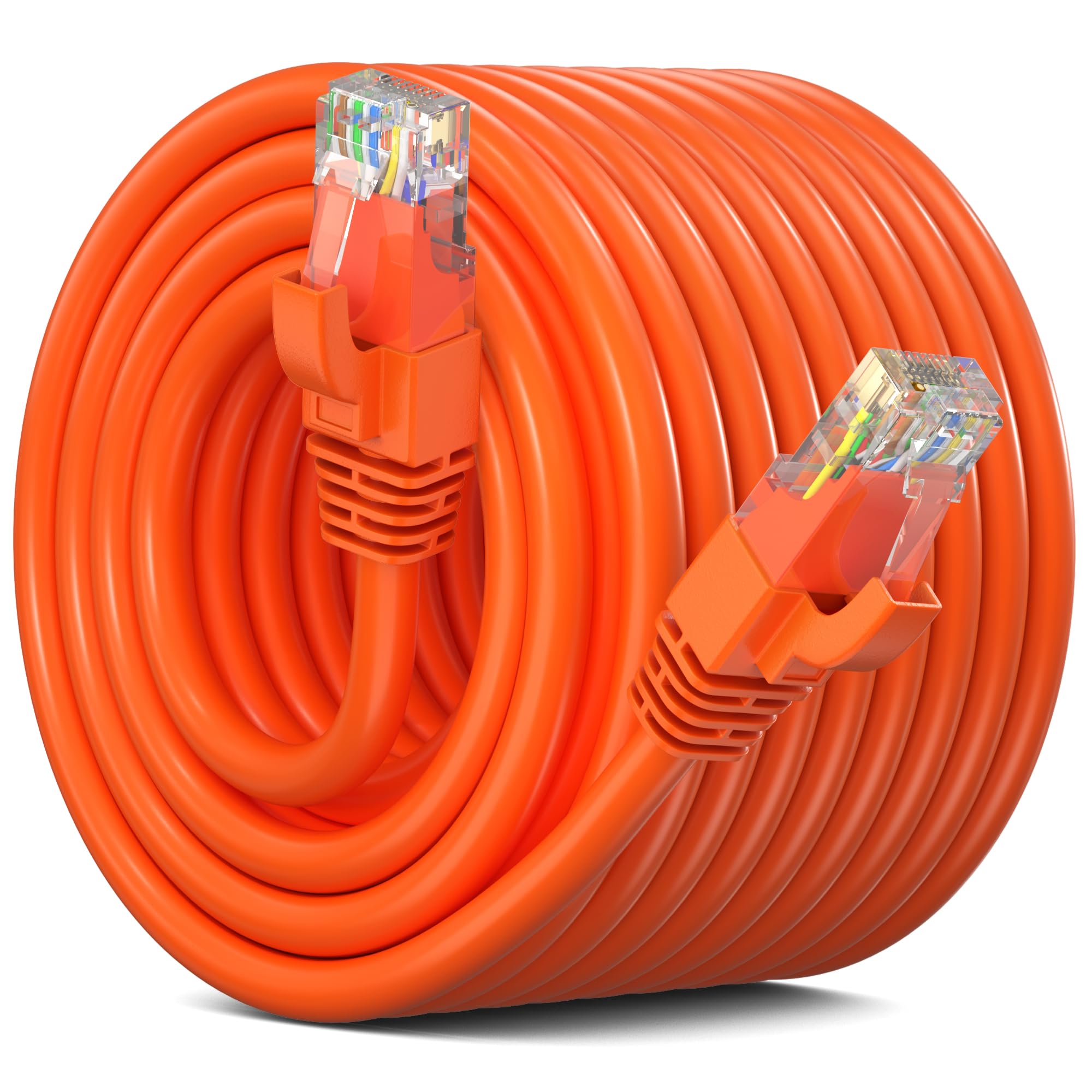 Maximm CAT-6 Câble Ethernet – 200 Pieds 200 feet Orange