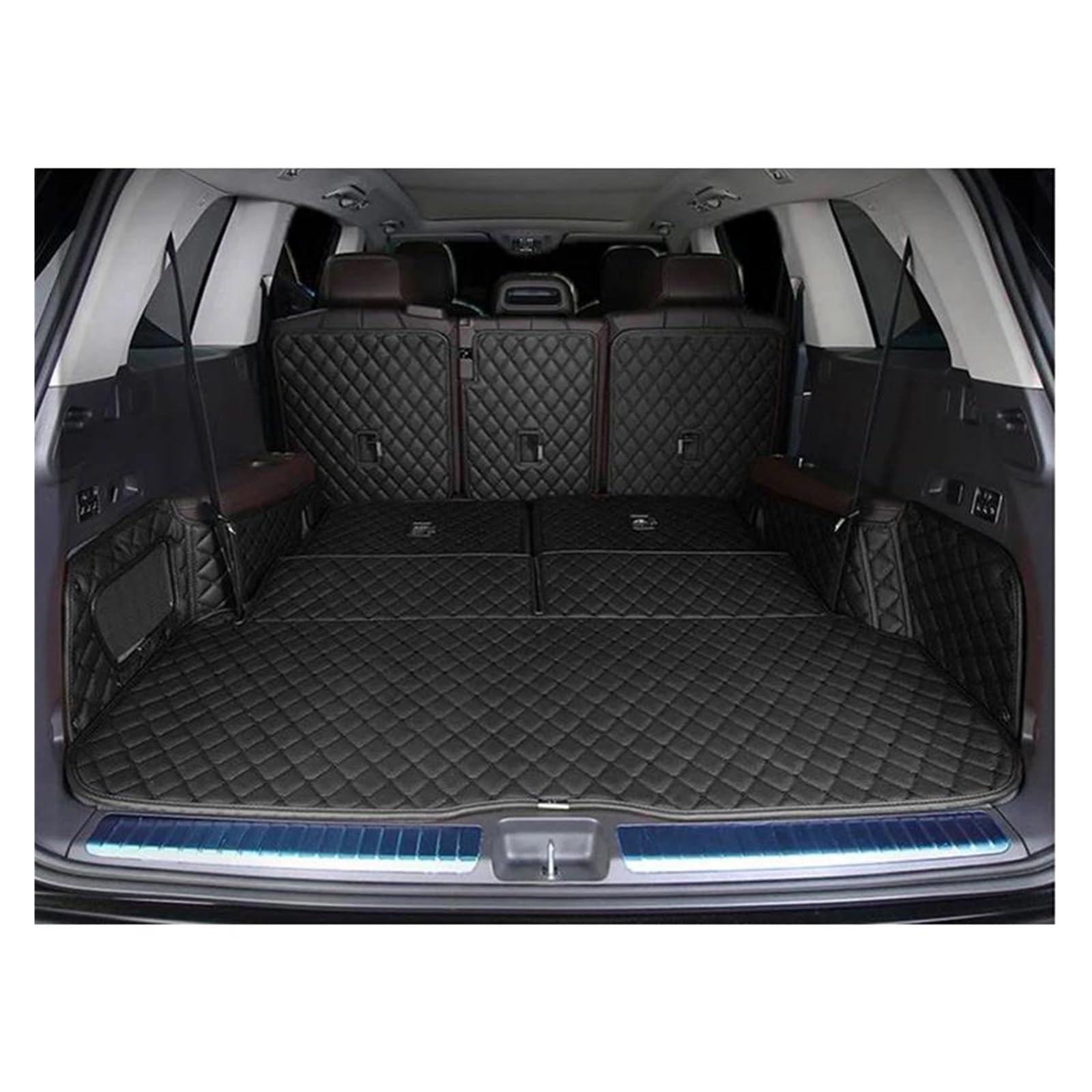 Safatbz All Black Boot Mat Carpet Protector For Gls 450 For Gls450 2023 6 7 Seats X167 Car Trunk Mats Boot Carpets Cargo Liner Boot Liner Carpet(All Black)