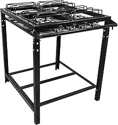 Fogão Semi Industrial 4 Bocas Grande Alta Pressão Preto Roa