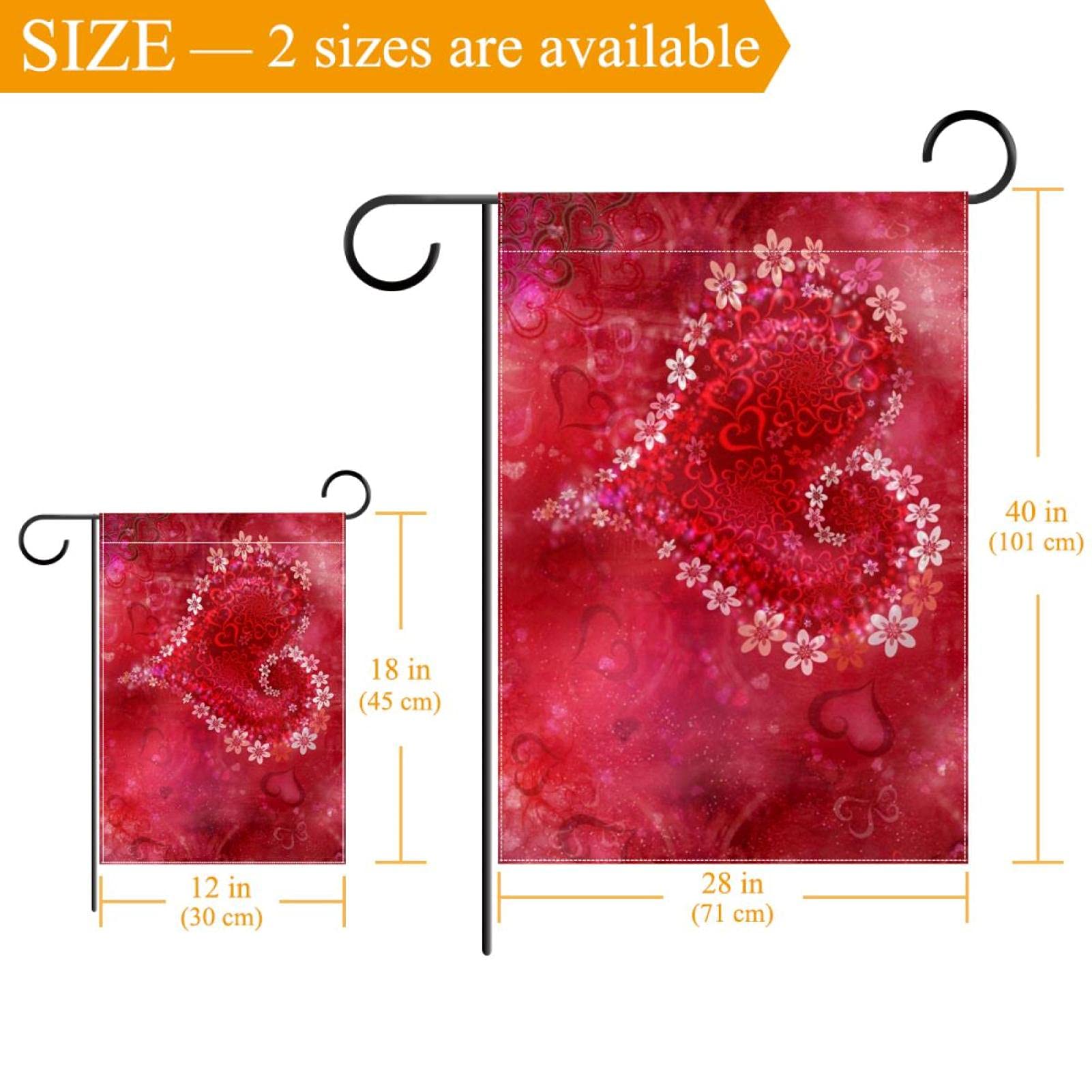 ARGOOFG Valentinstags Gartenflagge – Doppelseitig, 71,1 X 101,6 Cm, Polyester