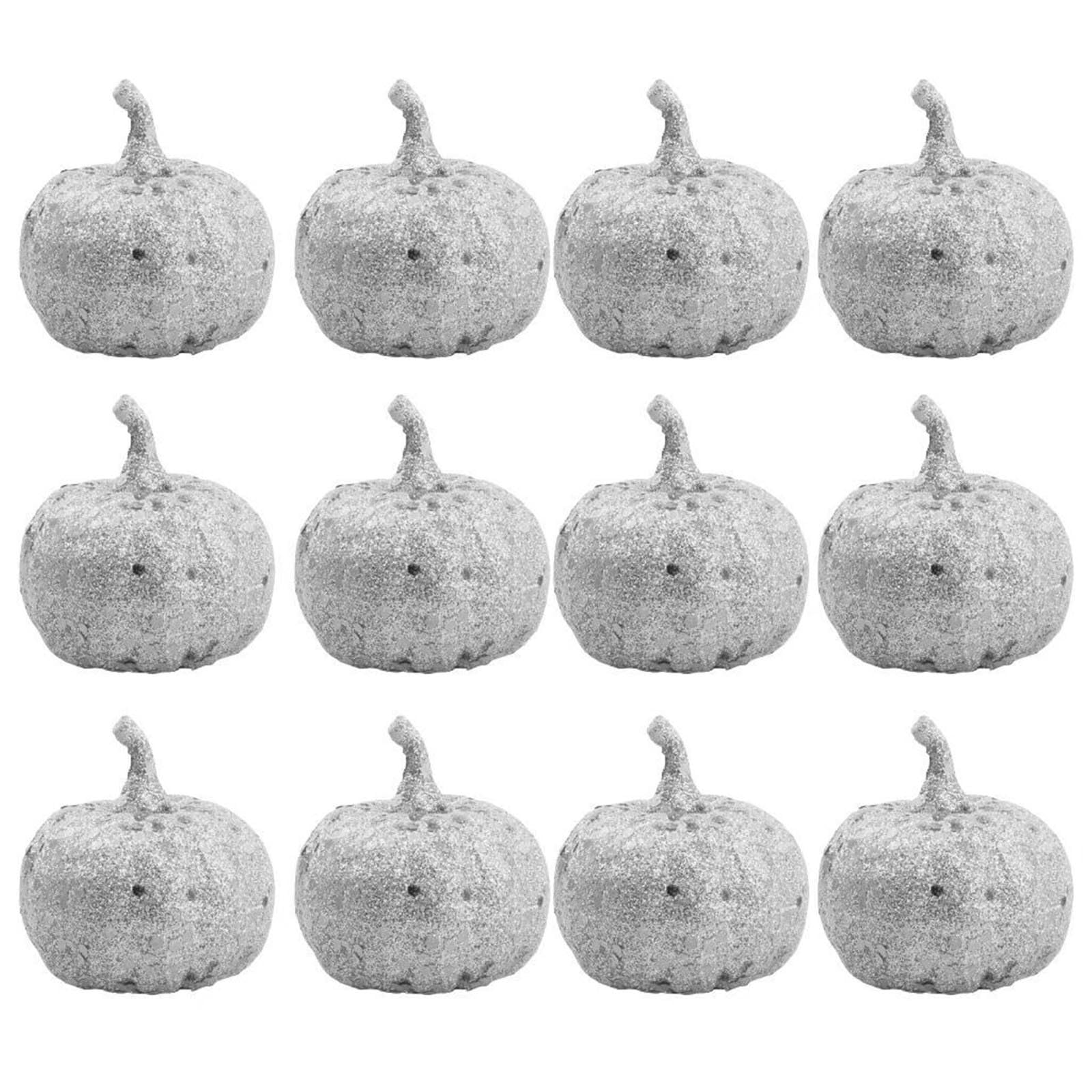Tsophreniq 12Pcs Artificial Pumpkins Vegetable Photography Props for Fall Halloween Thanksgiving Porch Holiday Party Decorations Harvest Pumpkin Set