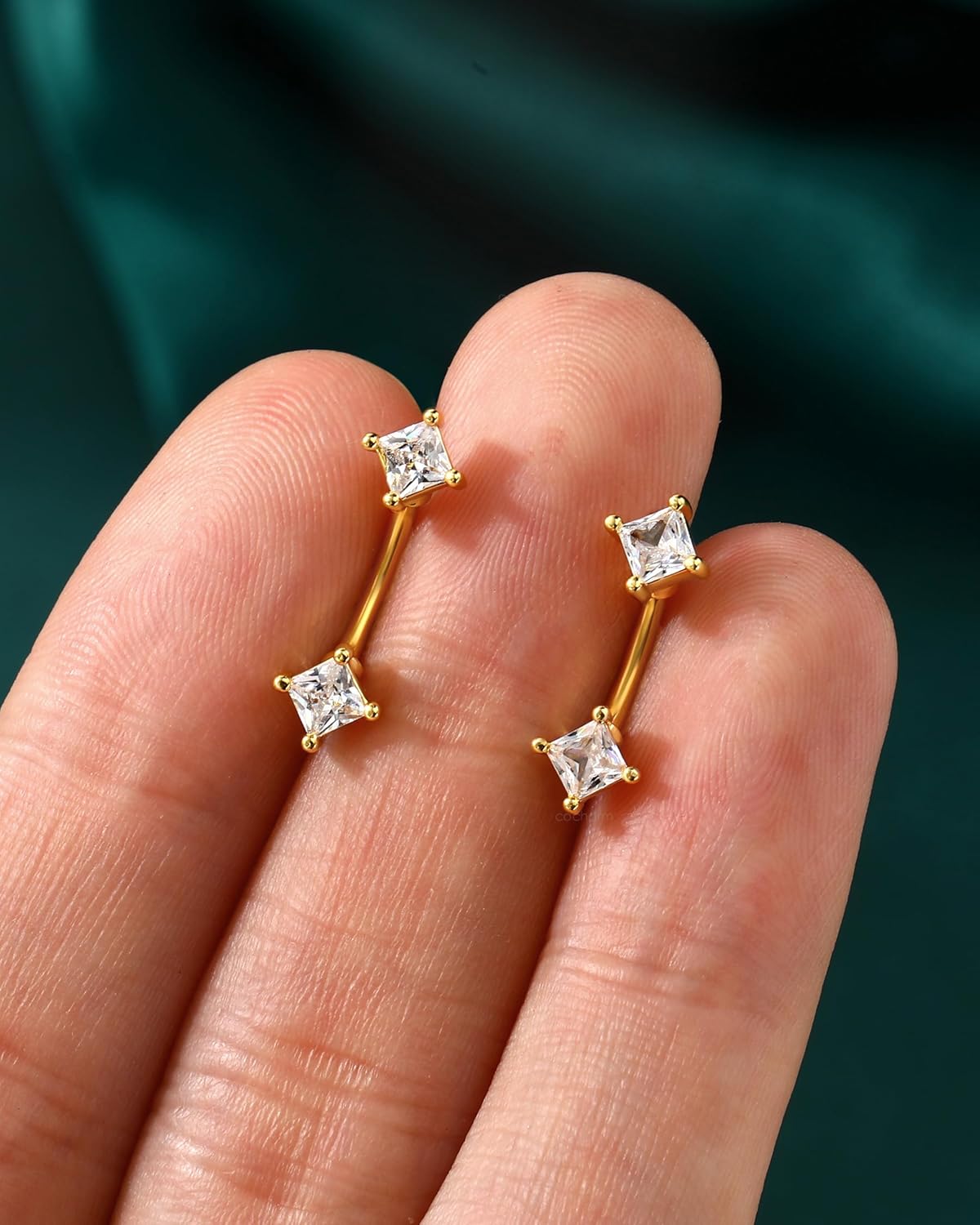 COCHARM Minimalist Rook Earrings 16G Rook Piercing Jewelry Stainless Steel Eyebrow Rings for Women Men Dainty Lobe Earrings 6/8MM - Image 5