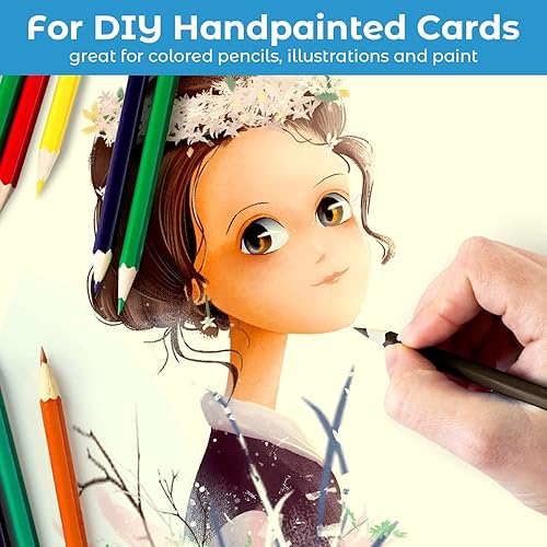 Miniatura 4 de Papel de cartulina de color crema, 100 hojas Ohuhu 8.5" x 11" Pesado 80lb Cartulina de cubierta para manualidades y fabricación de tarjetas de