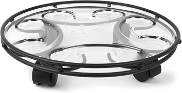 Plastec SC14BK Saucer Caddy Deluxe, Black, 14-Inch