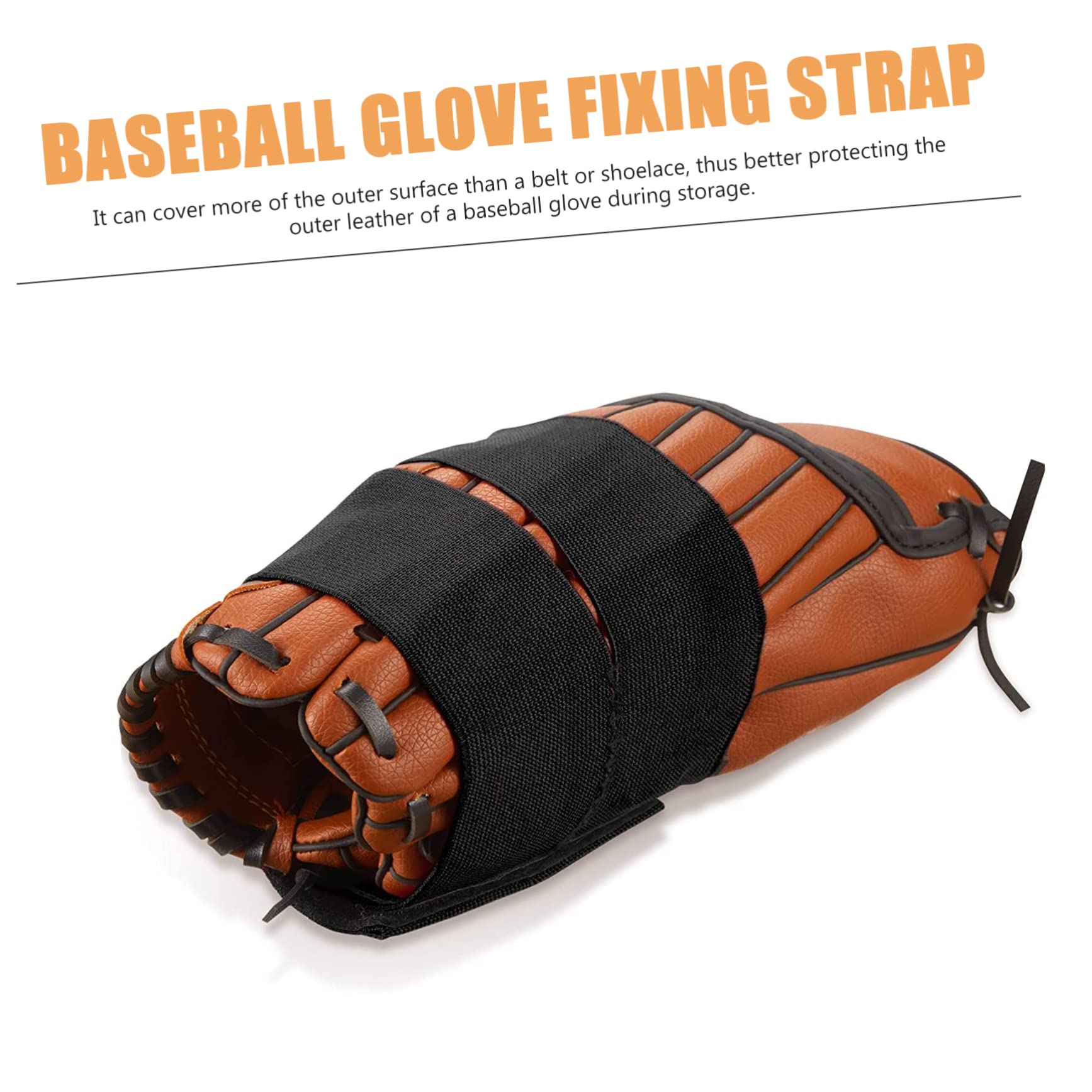 Sosoport 3pcs Elastic Pitcher Glove Strap Softball Baseball Glove Fixing Strap for Pocket Shape Lightweight Reusable Essential Softball Supply for Players