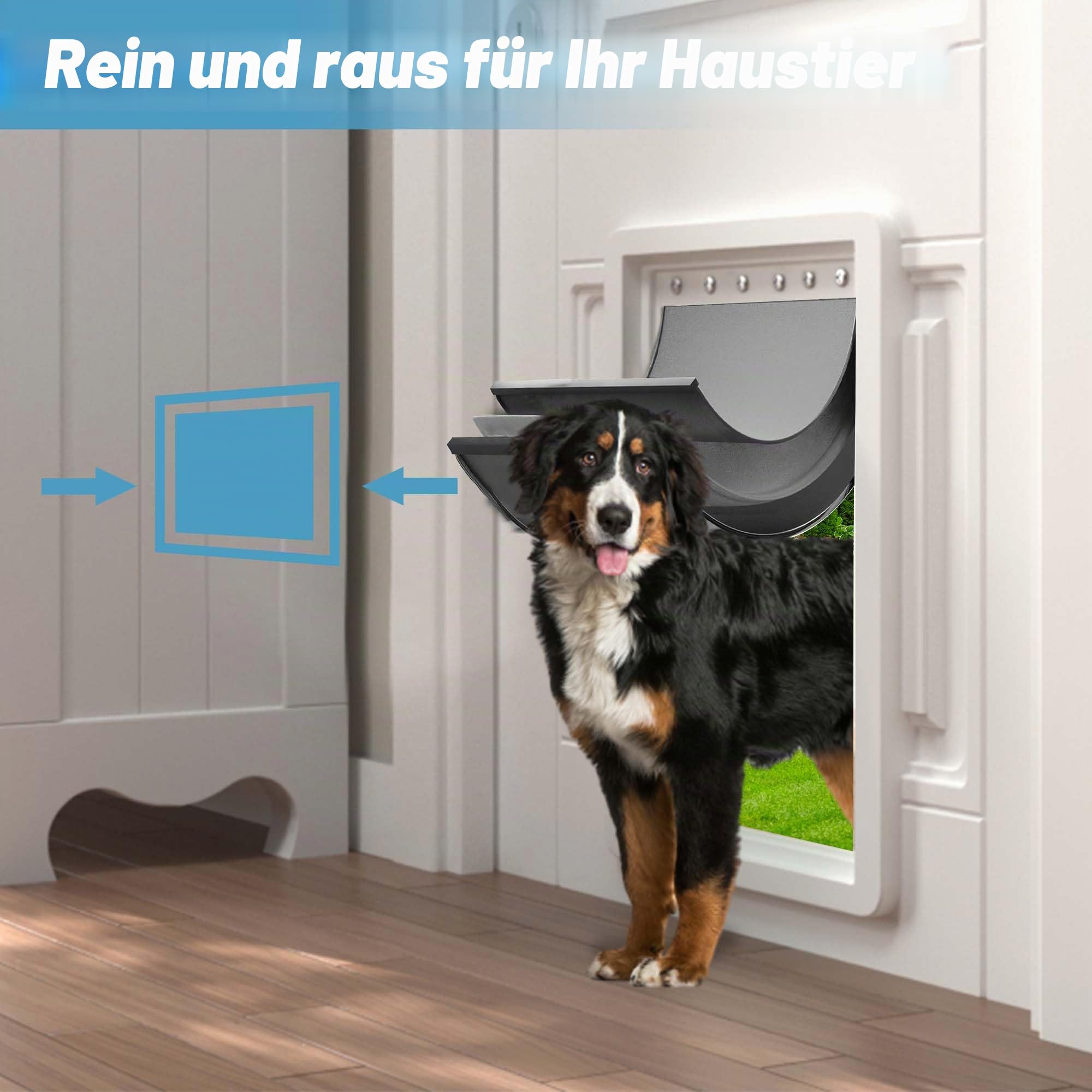 Ersatzklappe für Hundetür mit 3 Klappen, extra groß, mit Schrauben, für Extremwetter-Ersatzklappen, kompatibel mit PetSafe Freedom Doggie Türen, Ersatzklappen PAC11-11040, 33 x 61 cm