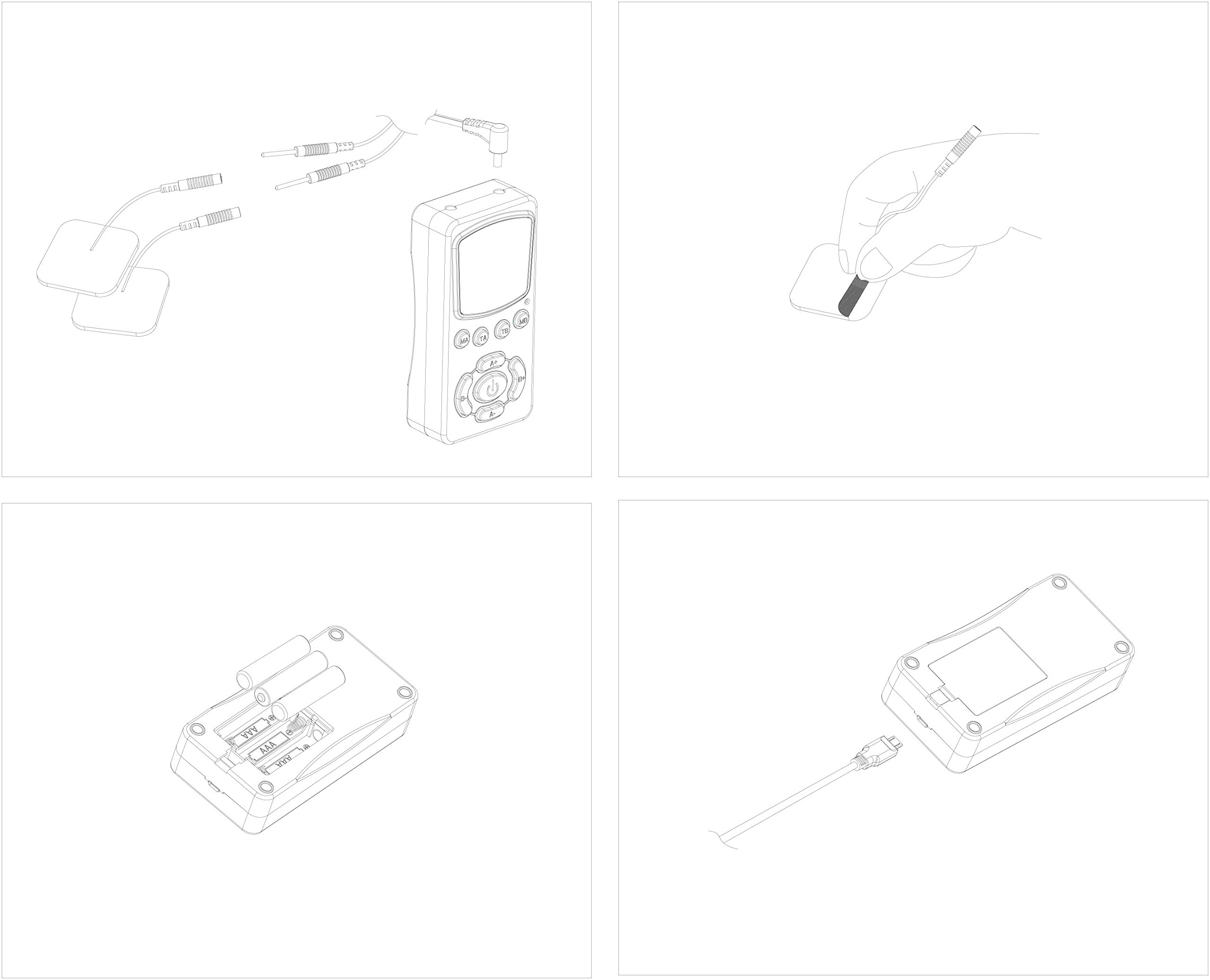 Elettrostimolatore muscolare e nervoso Digitale a 2 canali - Professionale Multifunzione