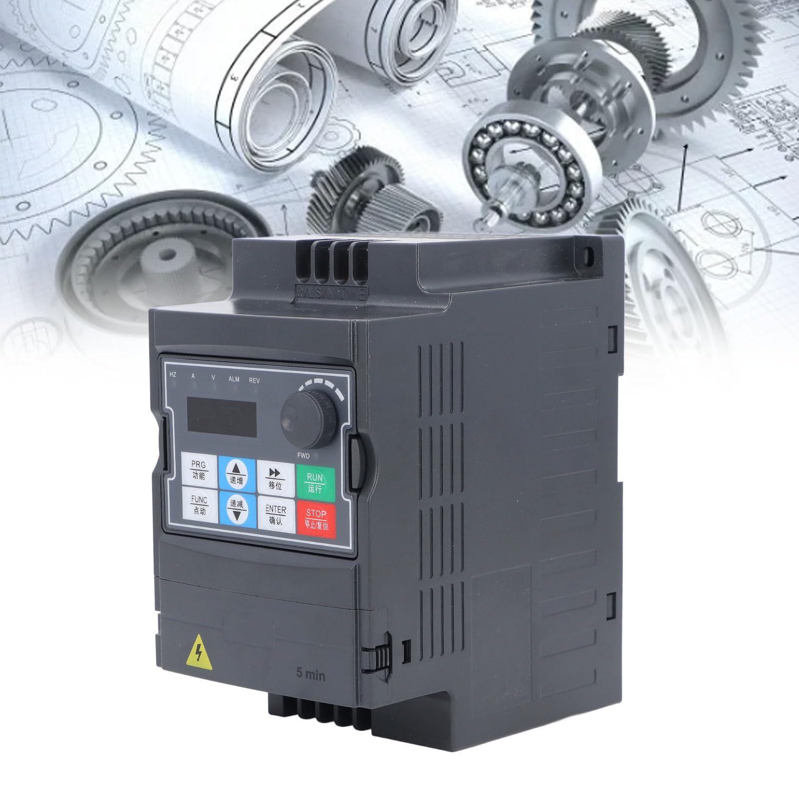 FTVOGUE Azionamento a Frequenza Variabile Convertitore VFD PC Ignifugo da 3KW Ingresso da 190 a 230 V CA da Monofase a Trifase Uscita da 0 a 230 V per Attrezzature da Officina per il Controllo della