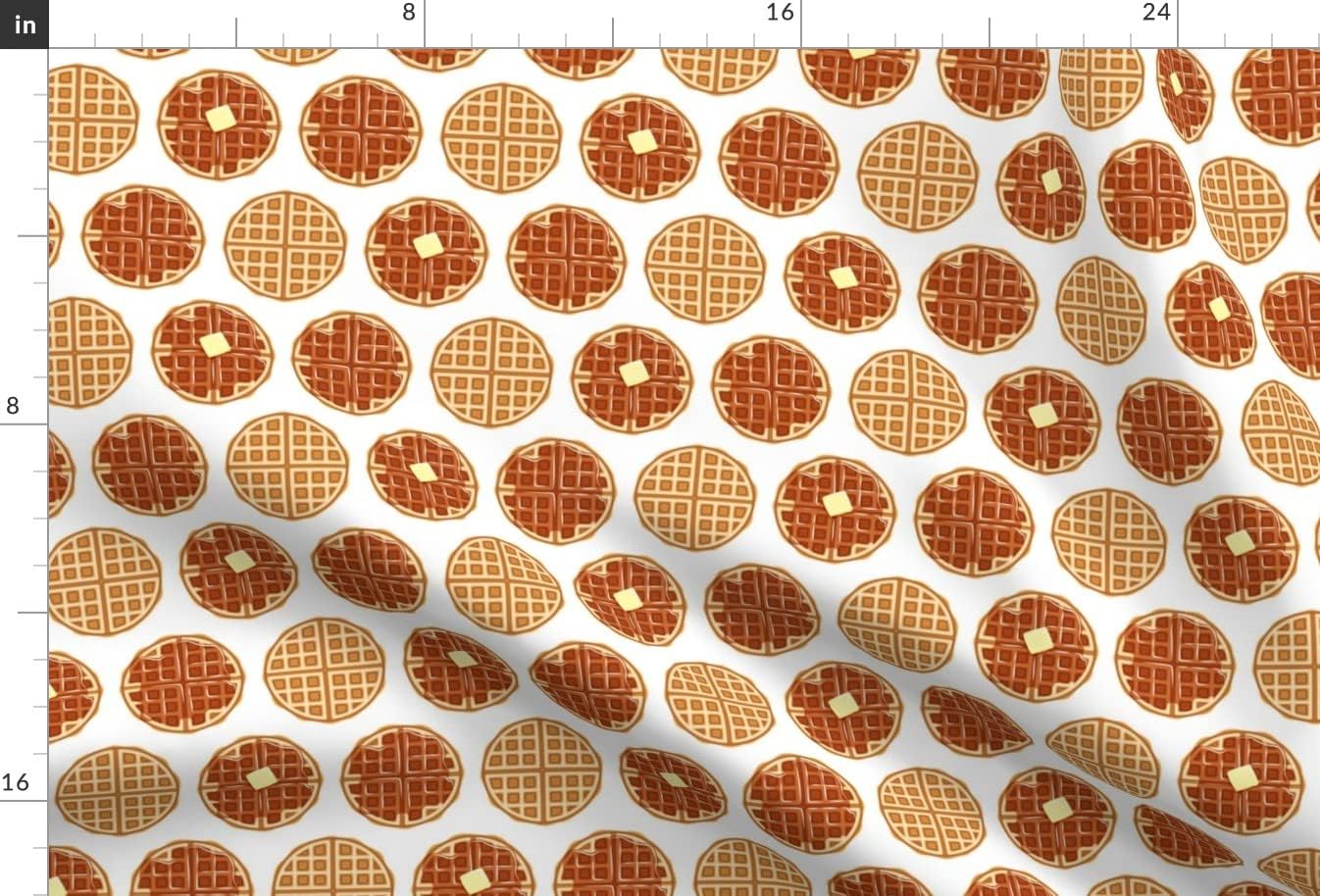 Spoonflower Fabric - Waffle Breakfast Food Junk Printed on Minky Fabric by The Yard - Sewing Baby Blankets Quilt Backing Plush