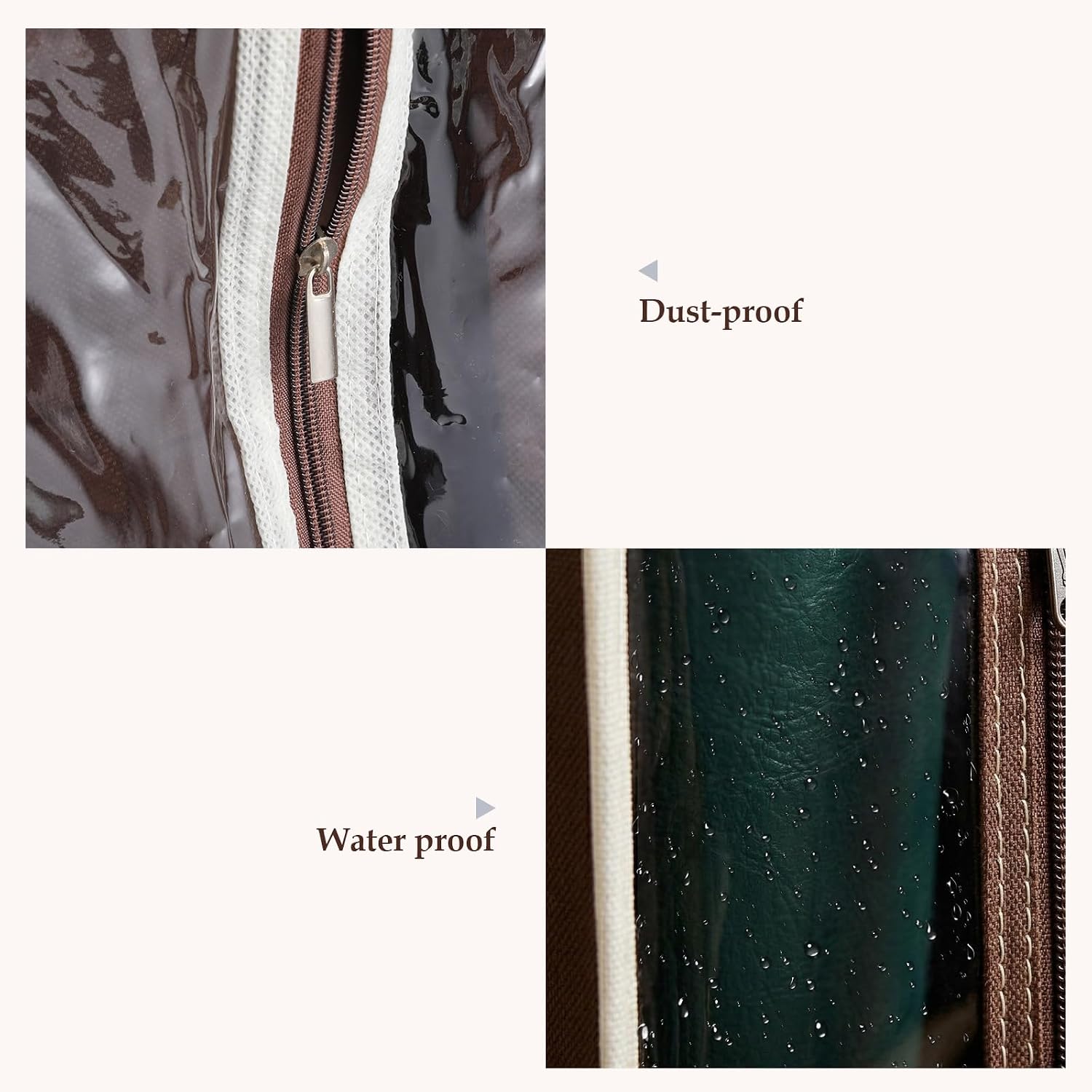 2 Pack Portable Boot Storage, Boot Bags for Cowboy Brown Waterproof Shoe Storage Bag Dust Proof Protector Tall Boots Shoe Cover Protector Carry Bags with Handle for Travel Packing Organization