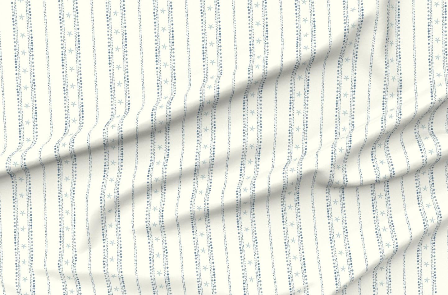 Spoonflower Fabric - Coastal Nautical Beach House Summer Dots Minimal Marine Life Ocean Printed on Petal Cotton Fabric Fat Quarter - Sewing Quilting Apparel Crafts Decor