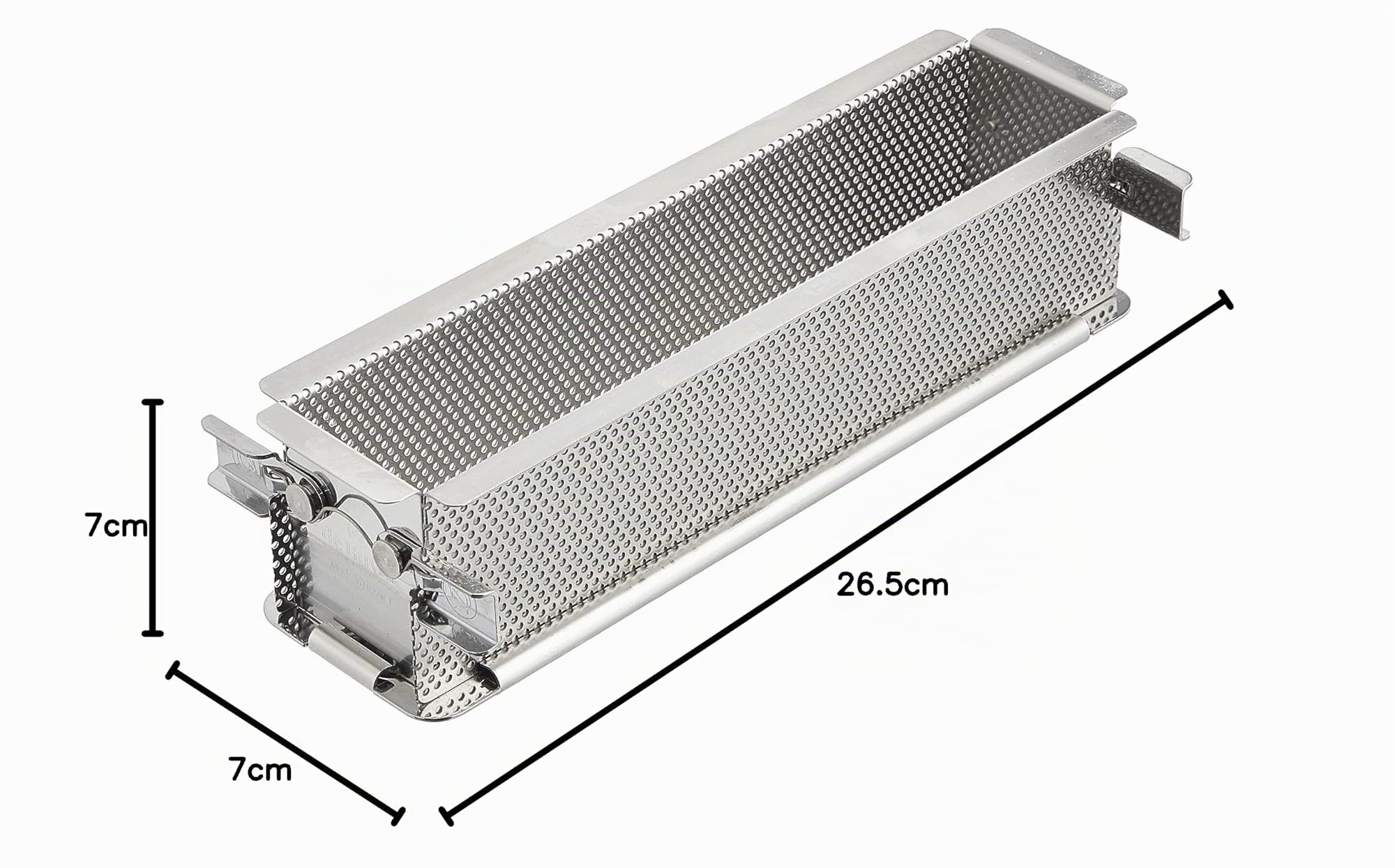 de Buyer - Aufklappbare Backform Perforiert - 24 x 5 x 6 cm - 3210.24, Silber