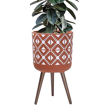 植木鉢Ｄ-103〜105 植木鉢｜床置き｜白色｜室内用｜六角さん_L＠鉢の専門店onajimi