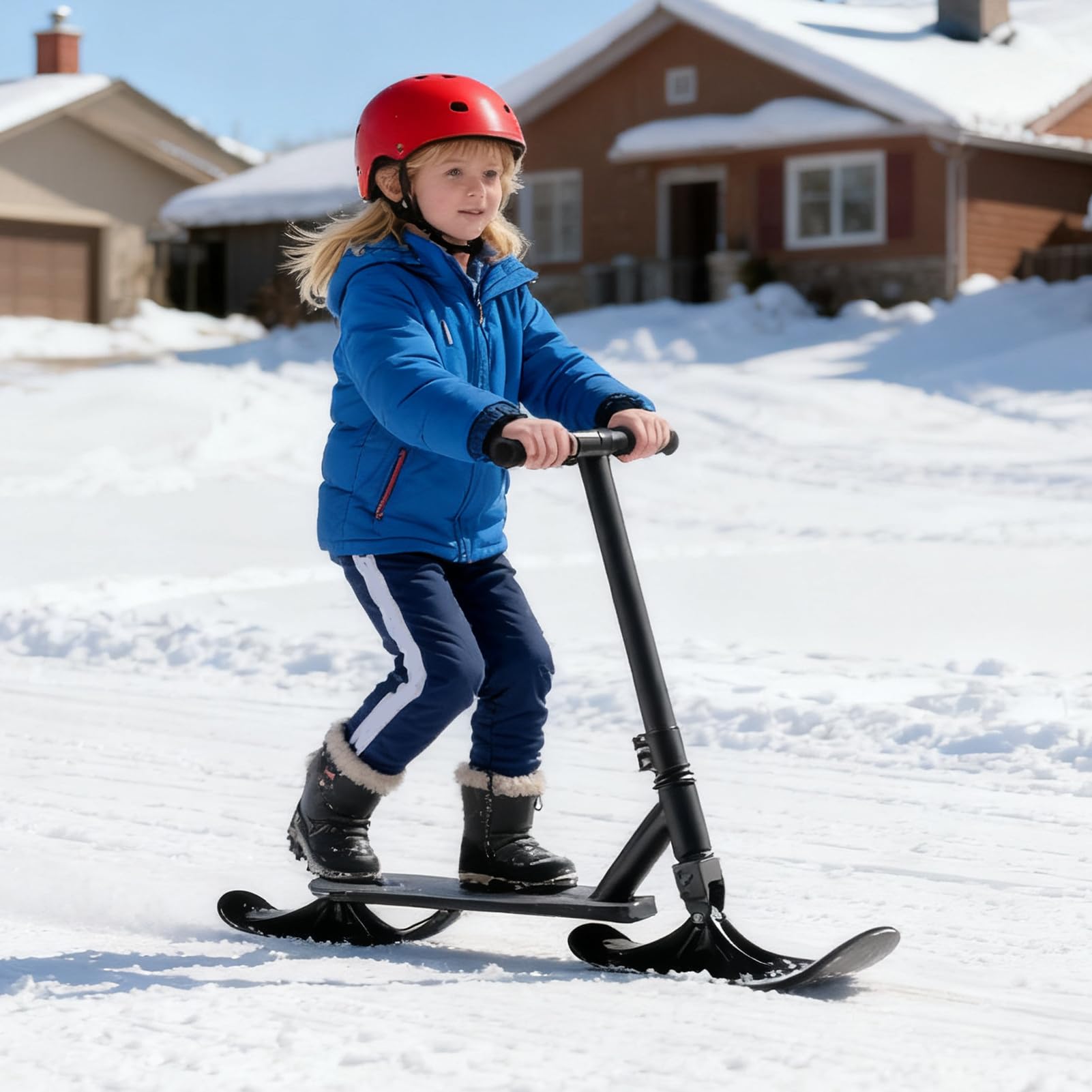 Kit de conversión para scooter de nieve 1 par accesorio deportes invierno trineo esquí
