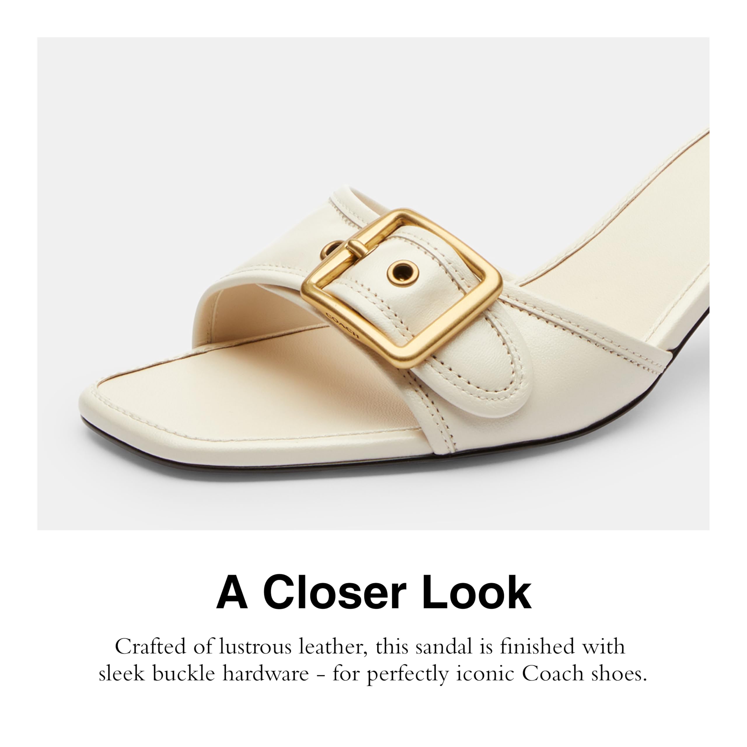 Coach Women's Margot Sandal Platform: 9.5 Chalk