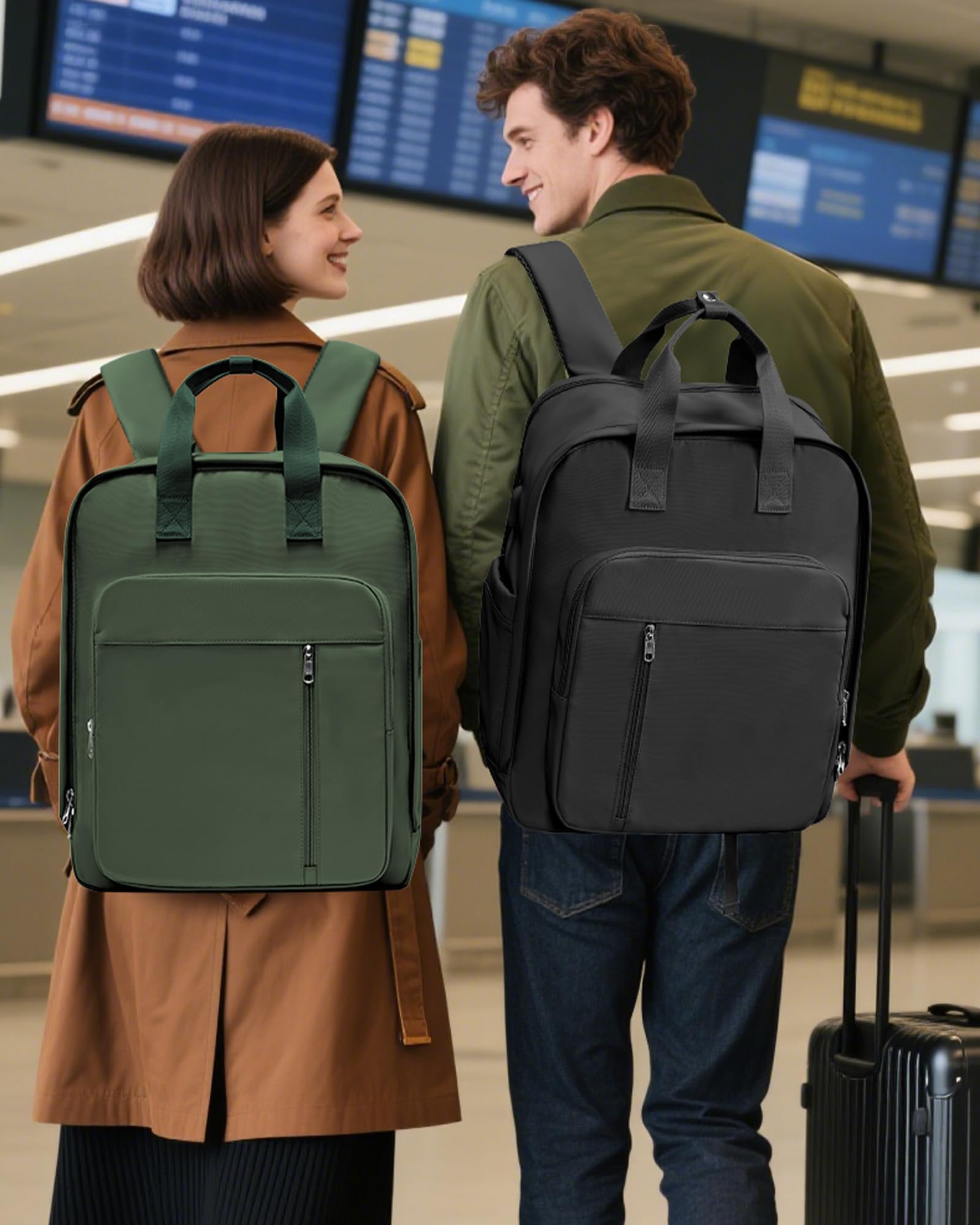 SZLX Zaino Ryanair 40x30x20 Sottovuoto Zaino da Viaggio 40x20x25 Bagaglio a Mano 40x30x20 Wizzair Donna Uomo Borsa da Cabina per Easyjet 45x36x20 Adatto a Laptop da 14 Pollici Impermeabile per Lavoro